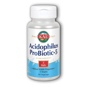 Kal, Acidophilus Probiotic-5, 60 Caps