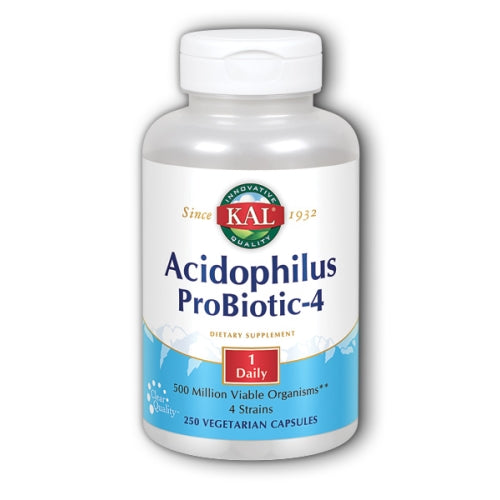 Kal, Acidophilus Probiotic-4, 250 Caps