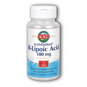Kal, R-Lipoic Acid, 100 mg, 60 Caps