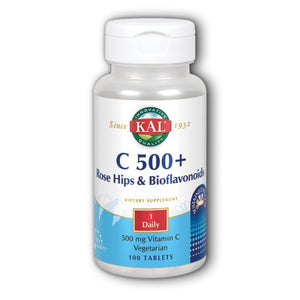 Kal, C 500+ Rose Hips & Bioflavanoids, 100 Tabs