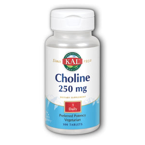 Kal, Choline, 250 mg, 100 Tabs