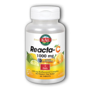 Kal, Reacta-C, 1,000 mg, 60 Tabs