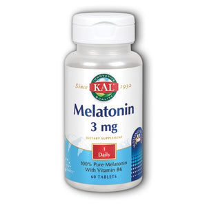 Kal, Melatonin SR, 3 mg, 60 Tabs