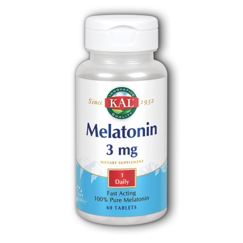 Kal, Melatonin, 3 mg, 60 Tabs