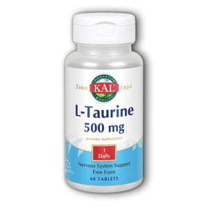 Kal, L-Taurine, 500 mg, 60 Tabs