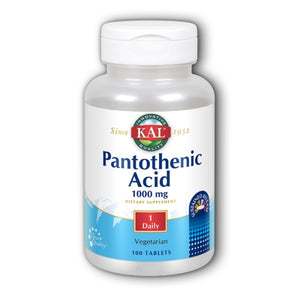 Kal, Pantothenic Acid, 1,000 mg, 100 Tabs