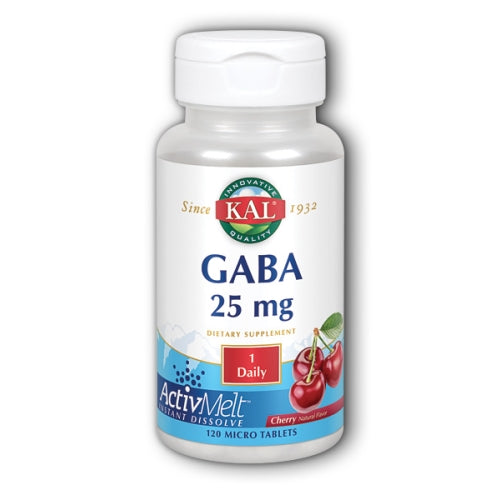 Kal, GABA ActivMelt, 25 mg, 120 Tabs