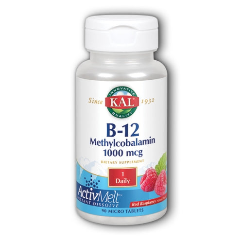 Kal, B-12 Methylcobalamin ActivMelt, 1,000 mcg, 90 Tabs