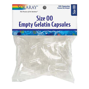 Solaray, Size 00 Empty Gelatin Capsules, 100 Count