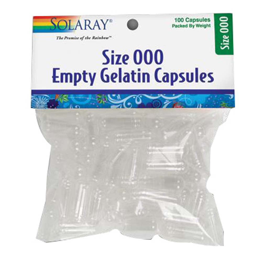 Solaray, Size 000 Empty Gelatin Capsules, 500 Count