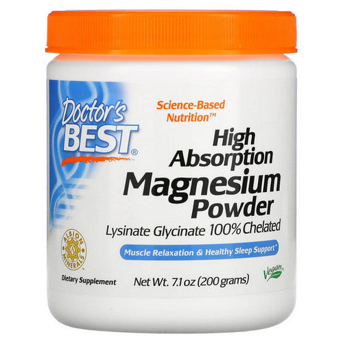 Doctors Best, High Absorption Magnesium, 100 mg, 200 Grams