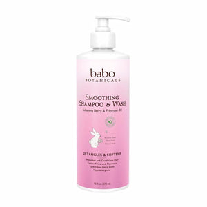 Babo Botanicals, Smoothing Shampoo & Wash, Berry & Primrose Oil 16 oz