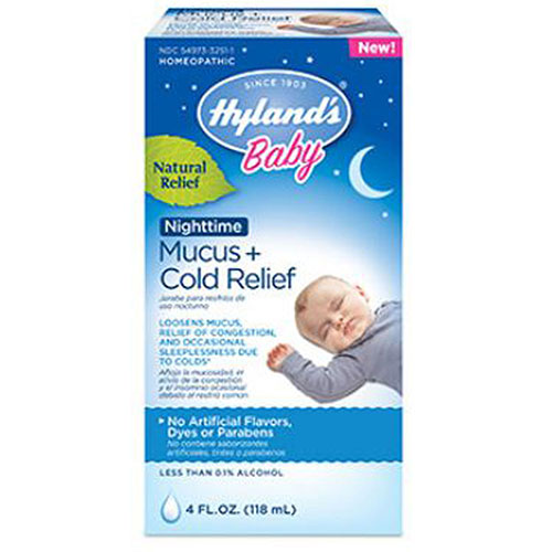 Hylands, Baby Nighttim3 Mocus + cold reflief, 4 Oz