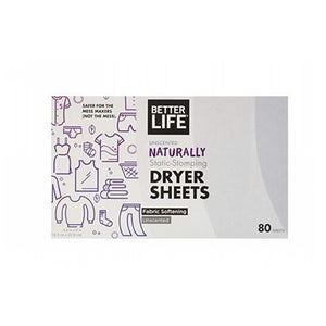 Better Life, Dryer Sheet, Unscented 80 CT