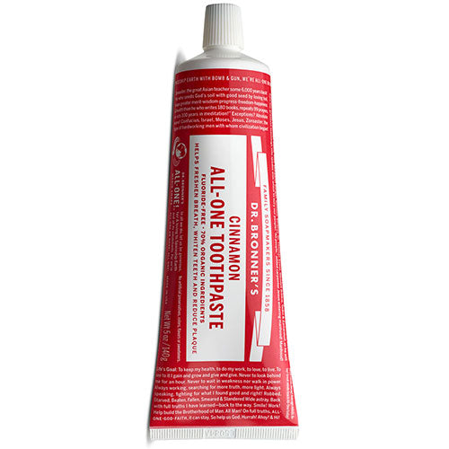 Toothpaste Cinnamon 5 Oz  (Case of 3) by Dr.Bronner's