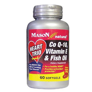 Heart Trio: Co Q-10 - Vitamin E & Fish Oil 60 Softgels by Mason