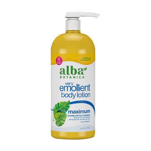 Alba Botanica, Body Lotion Very Emollient Maximum Dry Skin w/AHA, 32 FL Oz