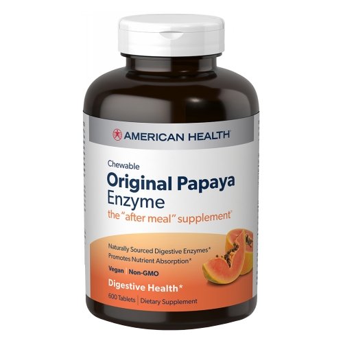 American Health, Original Papaya Enzyme, 600 Chewable Tabs