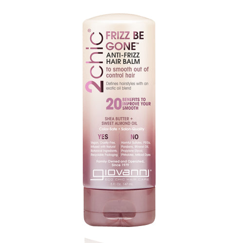 Giovanni Cosmetics, 2chic Frizz Be Gone Hair Balm, Shea Butter & Sweet Almond Oil, 5 Oz