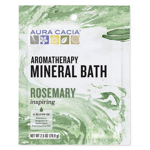Aura Cacia, Aromatherapy Mineral Bath Inspiring Rosemary, 2.5 Oz