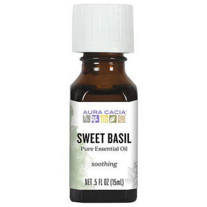 Aura Cacia, Essential Oil Basil, (ocimum basilcum) 0.5 Fl Oz