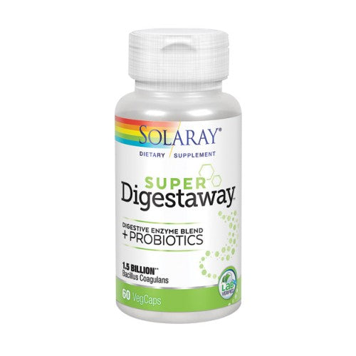 Solaray, Super Digestaway + Probiotics, 60 Veg Caps