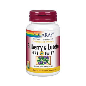 Solaray, Bilberry & Lutein, 160 mg, 30 Veg Caps