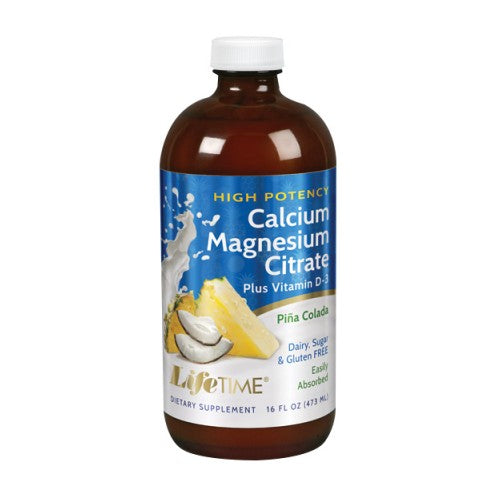 LifeTime, High Potency Calcium Magnesium Citrate Sugar Free, 16 Oz