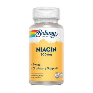 Solaray, Niacin, 500 mg, 100 Veg Caps