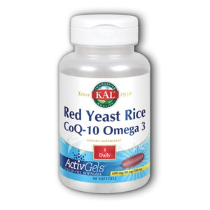 Kal, Red Yeast Rice CoQ10 Omega 3, 60 Softgels