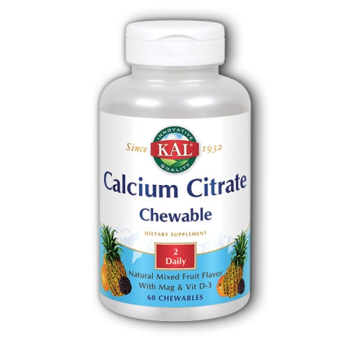 Kal, Calcium Citrate Plus, Mixed Fruit 60 Chews