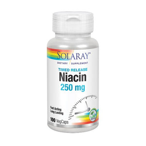 Solaray, Niacin Timed-Release, 250 mg, 100 Veg Caps