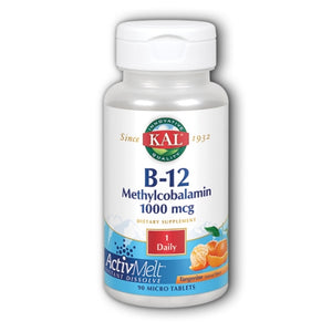 Kal, B12 Methylcobalamin ActivMelt Vegetarian, Tangerine 90 Count