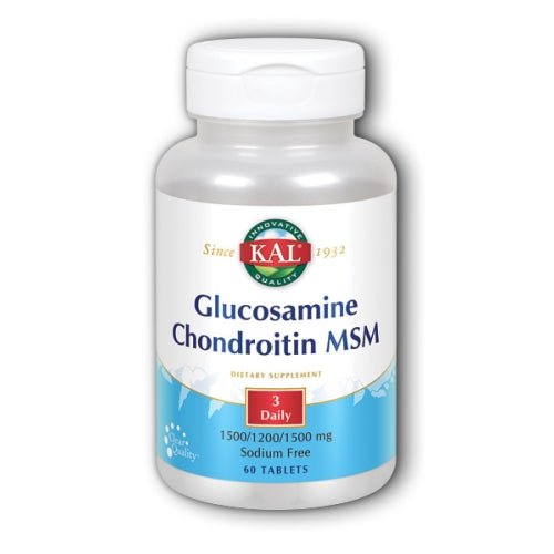 Kal, Glucosamine Chondroitin MSM, 60 Tabs