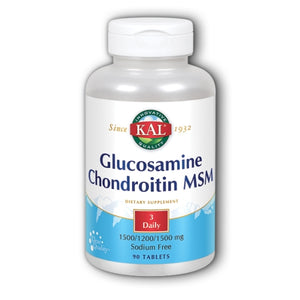 Kal, Glucosamine Chondroitin MSM, 90 Tabs