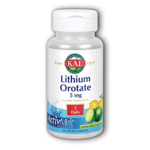 Kal, Lithium Orotate Lemon Lime, 90 Count