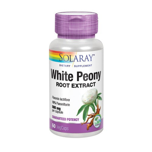 Solaray, White Peony Root Extract, 60 Veg Caps