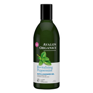 Avalon Organics, Bath & Shower Gel, Revitalizing Peppermint, 12 Oz