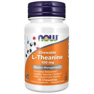 Now Foods, L-Theanine, 100 mg, 90 Veg Caps