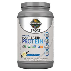 Garden of Life, Sport Organic Plant-Based Protein, Vanilla 28.4 Oz