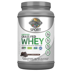 Garden of Life, Sport Certified Grass Fed Whey Protein, Chocolate 23.7 Oz