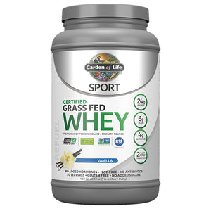 Garden of Life, Sport Certified Grass Fed Whey Protein, Vanilla 23 Oz
