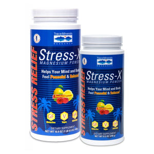 Trace Minerals, Stress-X Magnesium Powder, Raspberry Lemon 16.9 Oz