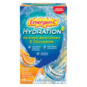Emergen-C, Emergen-C Hydration, Orange Spritz 18 Packets