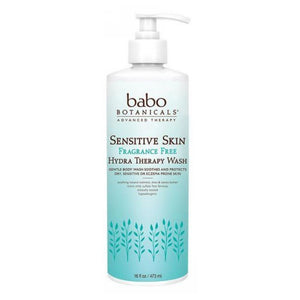 Babo Botanicals, Hydra Therapy Wash Sensitive Skin Fragrance Free, 16 Oz