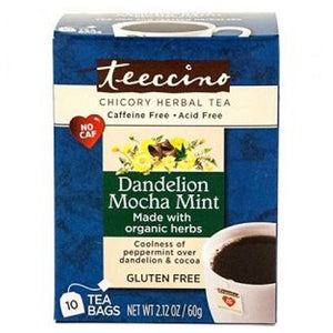Teeccino, Organic Dandelion Mocha Mint, 10 Bags