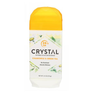 Crystal, Crystal Natural Deodorant Stick, Chamomile & Green Tea 2.5 Oz