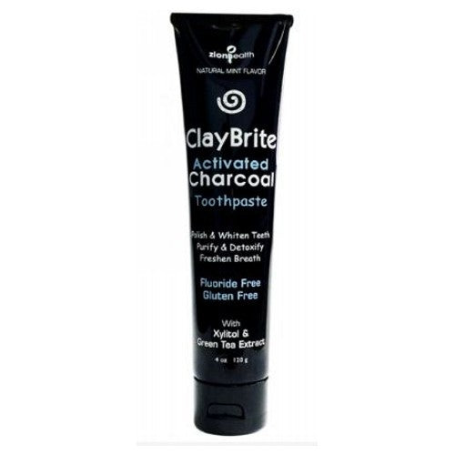 Zion Health, Claybrite Activated Charcoal Toothpaste, 4 Oz