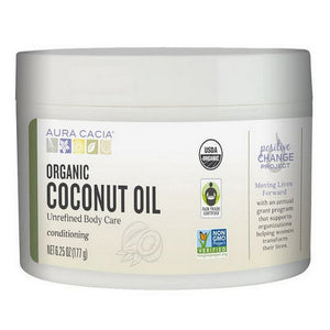 Aura Cacia, Organic Coconut Oil, Unrefined 6.25 Oz