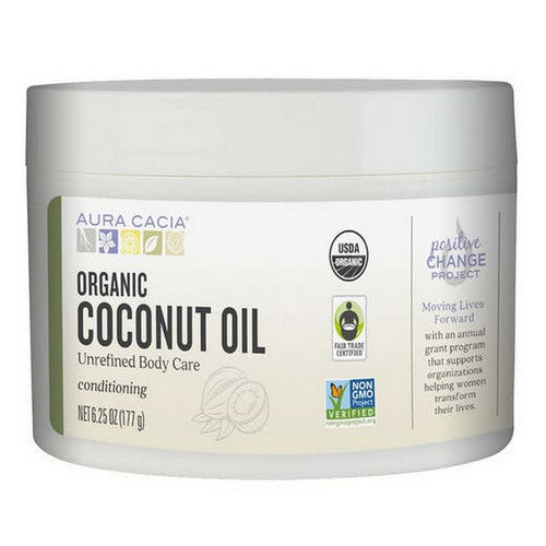 Aura Cacia, Organic Coconut Oil, Unrefined 6.25 Oz